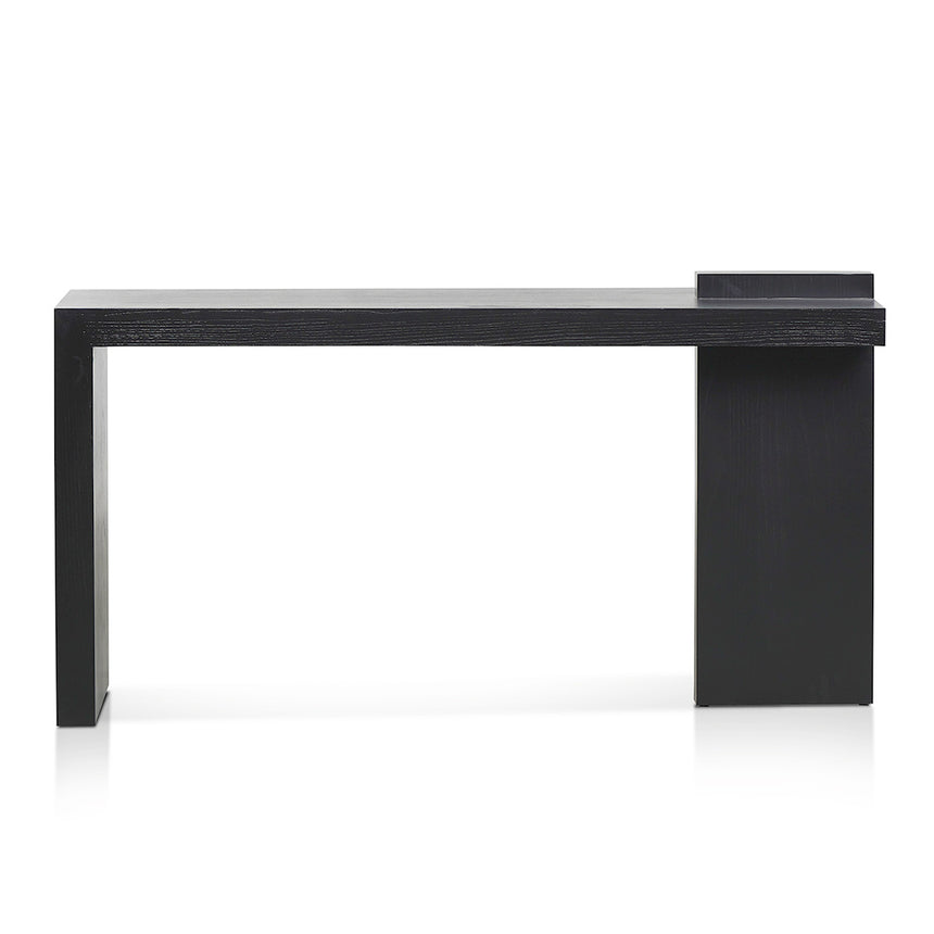 1.6m ELM Console Table - Full Black - View 2
