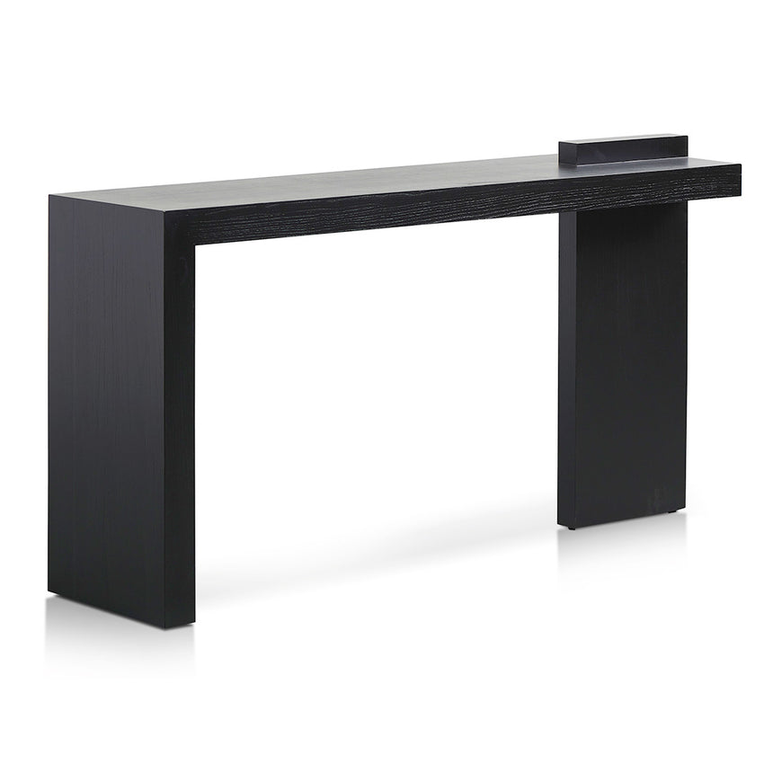 1.6m ELM Console Table - Full Black - View 5