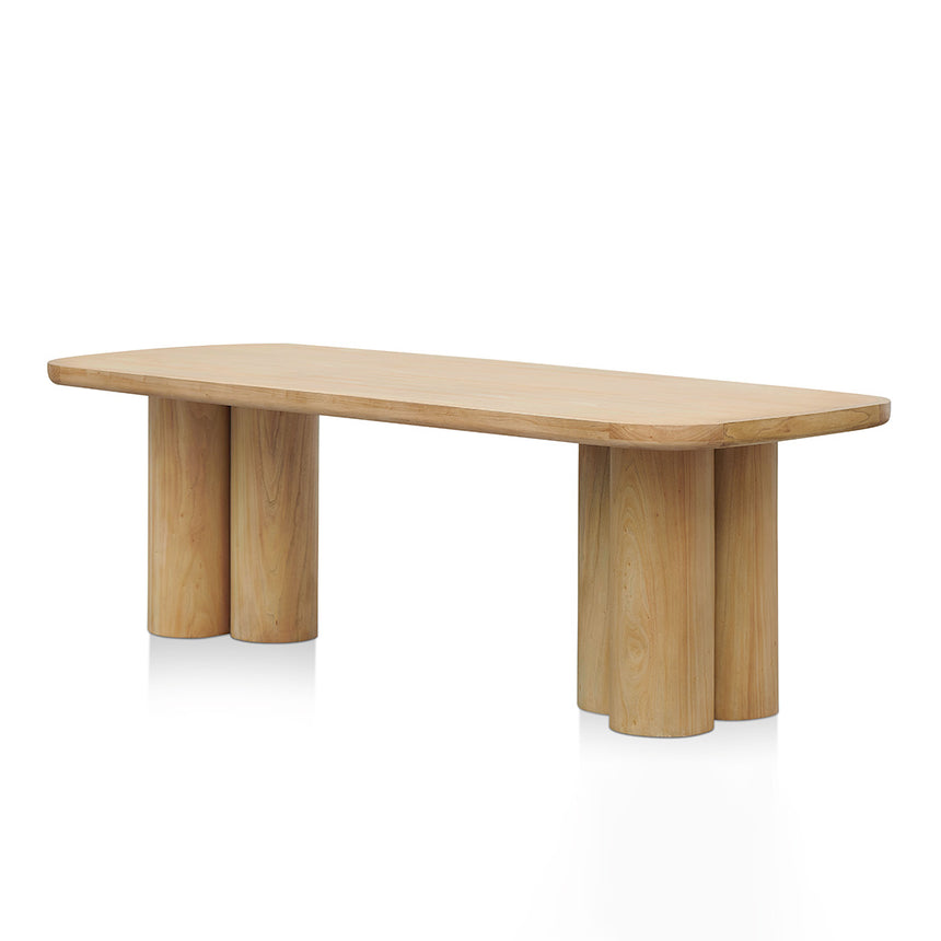 2.4m Elm Dining Table - Light Natural - View 6
