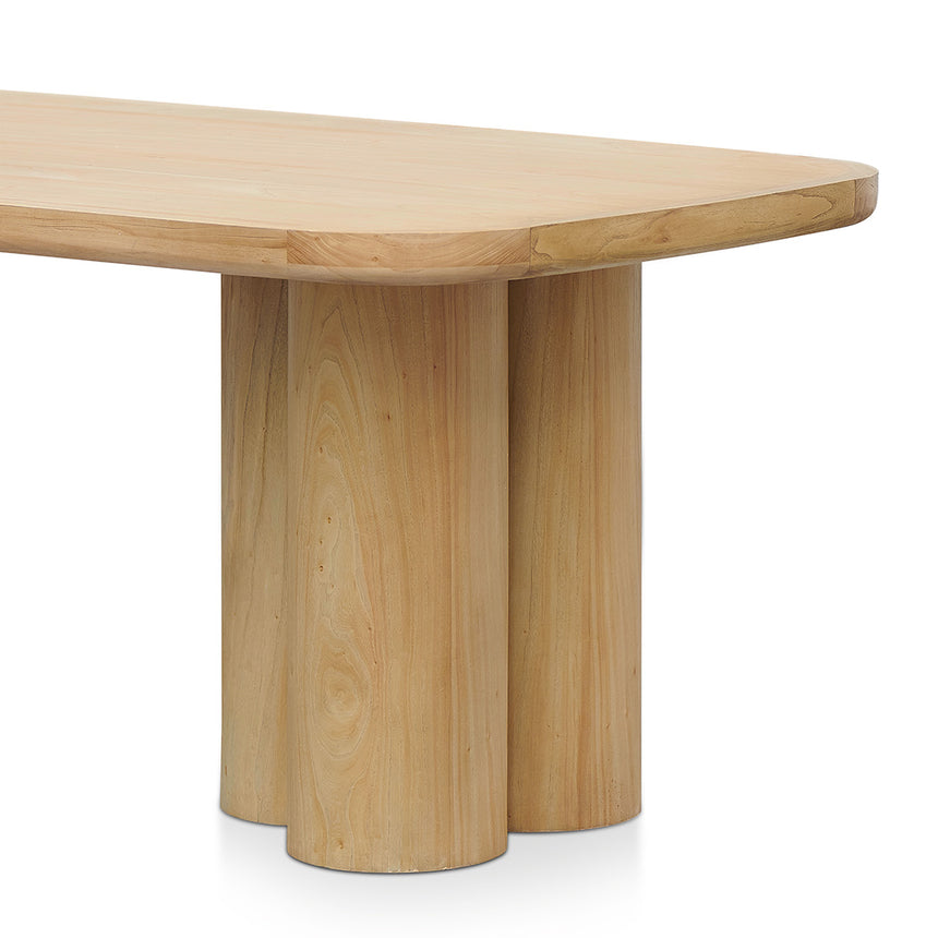 2.4m Elm Dining Table - Light Natural - View 7