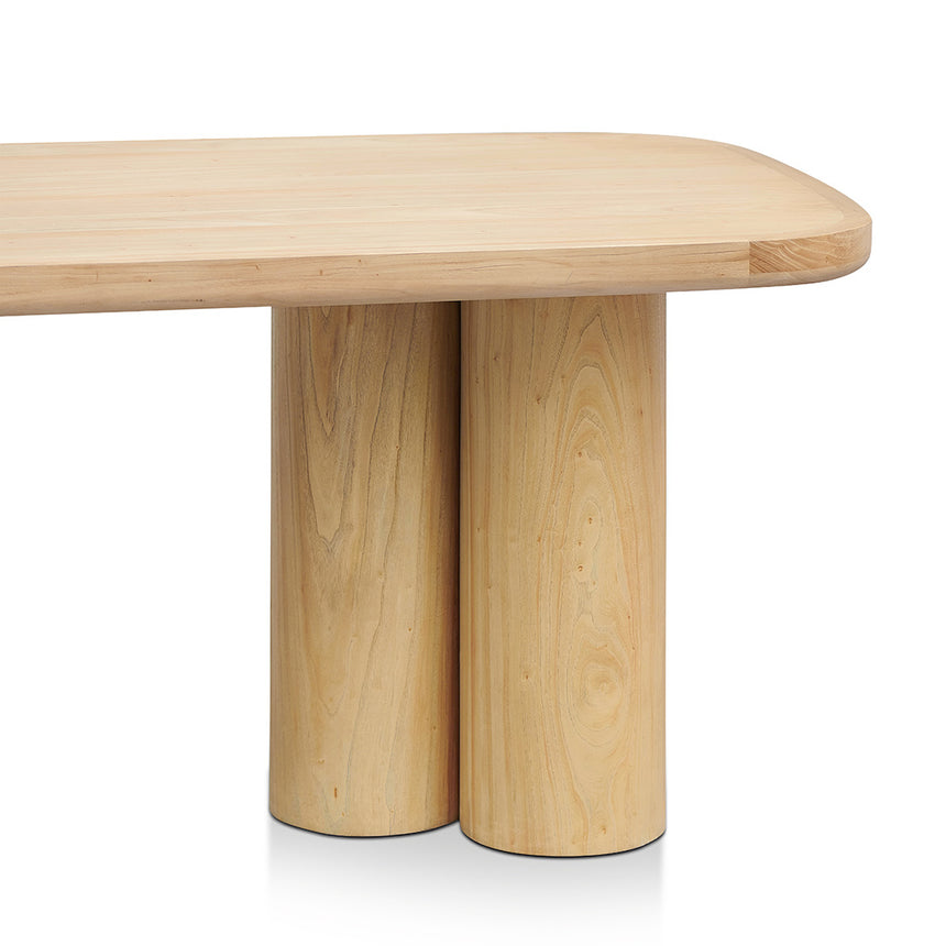 2.4m Elm Dining Table - Light Natural - View 3