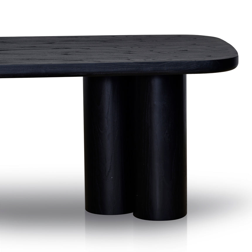 2.4m Elm Dining Table - Full Black - View 6