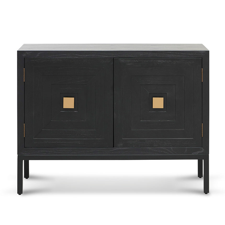 1.08m Elm Sideboard Unit - Full Black - View 2