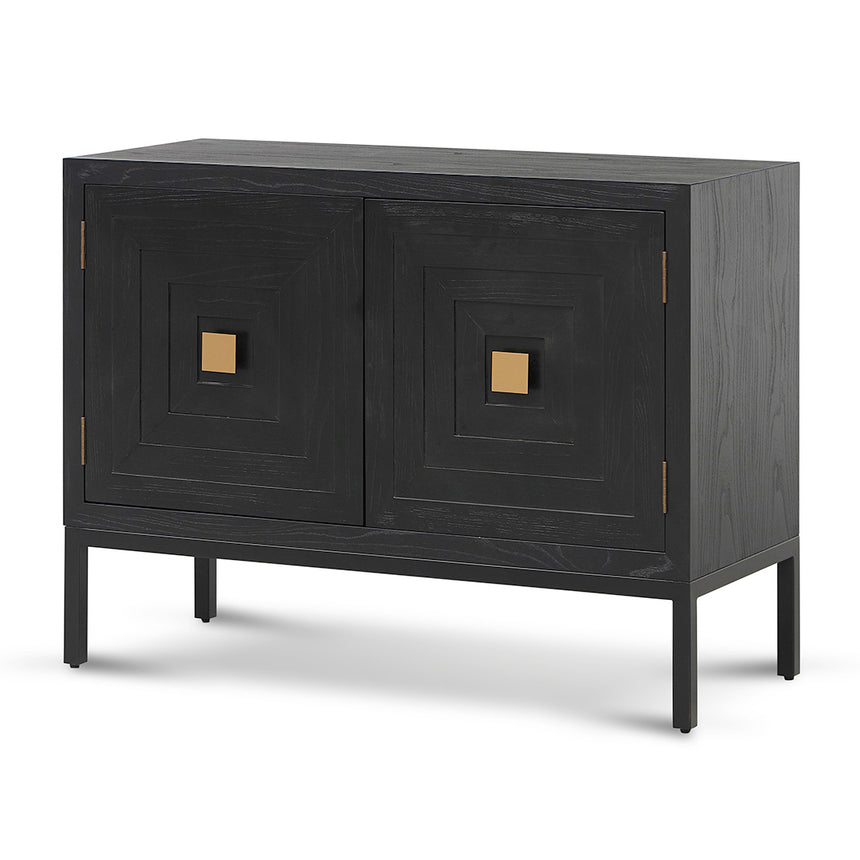 1.08m Elm Sideboard Unit - Full Black - View 3