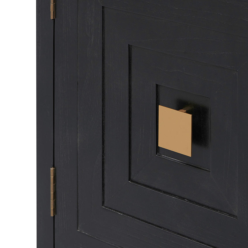 1.08m Elm Sideboard Unit - Full Black - View 8