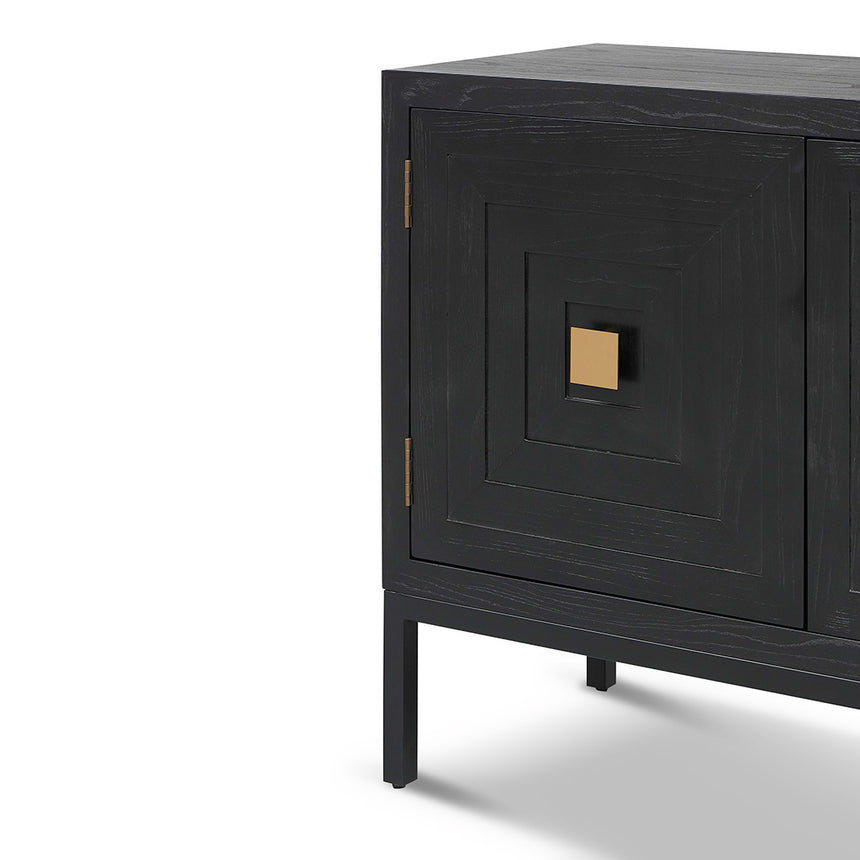 1.08m Elm Sideboard Unit - Full Black - View 7