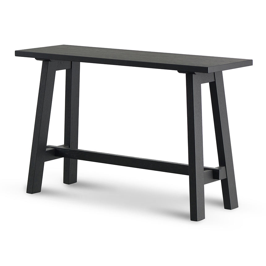 1.2m Wooden Console Table - Full Black - View 3