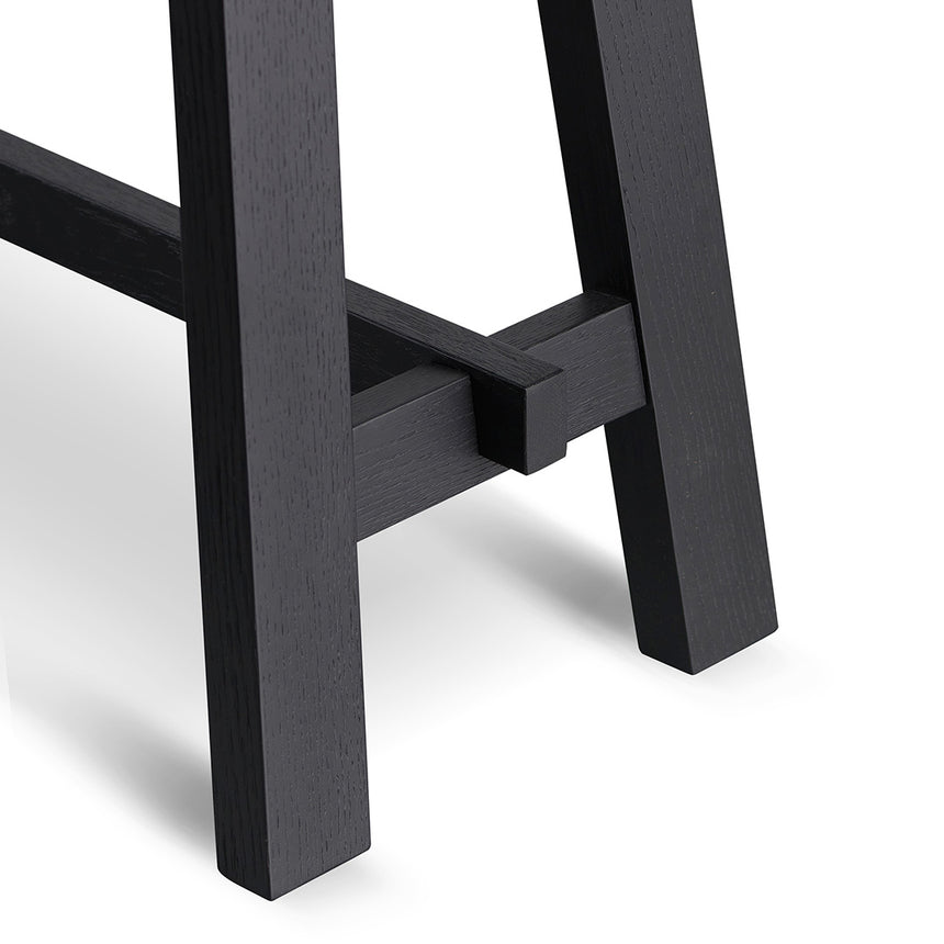 1.2m Wooden Console Table - Full Black - View 5