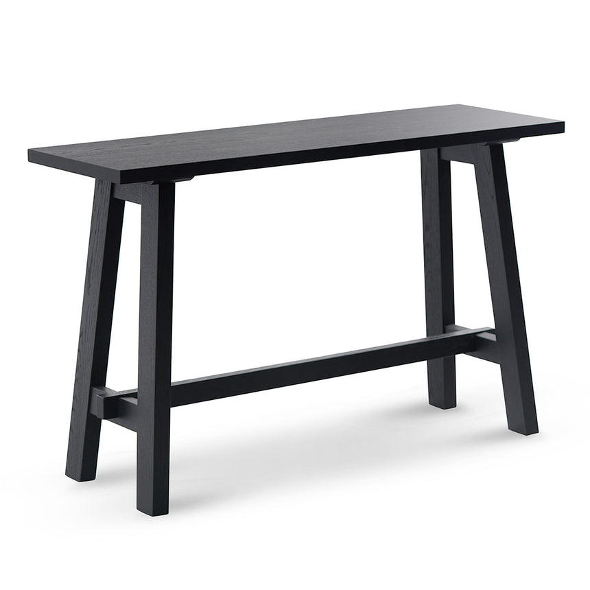 1.2m Wooden Console Table - Full Black - View 6