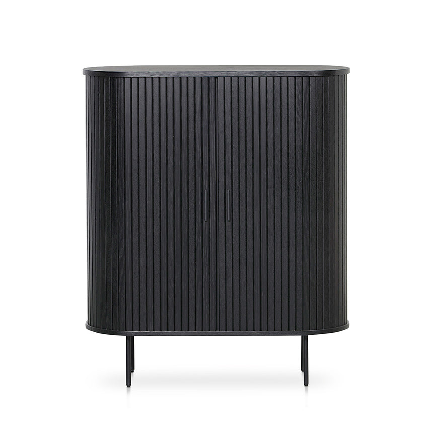1.18 (H) Wooden Storage Cabinet - Full Black - View 2