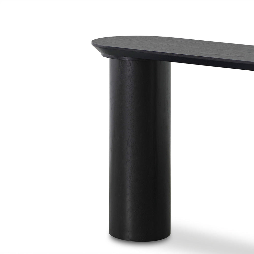 1.4m  Console Table - Full Black - View 5