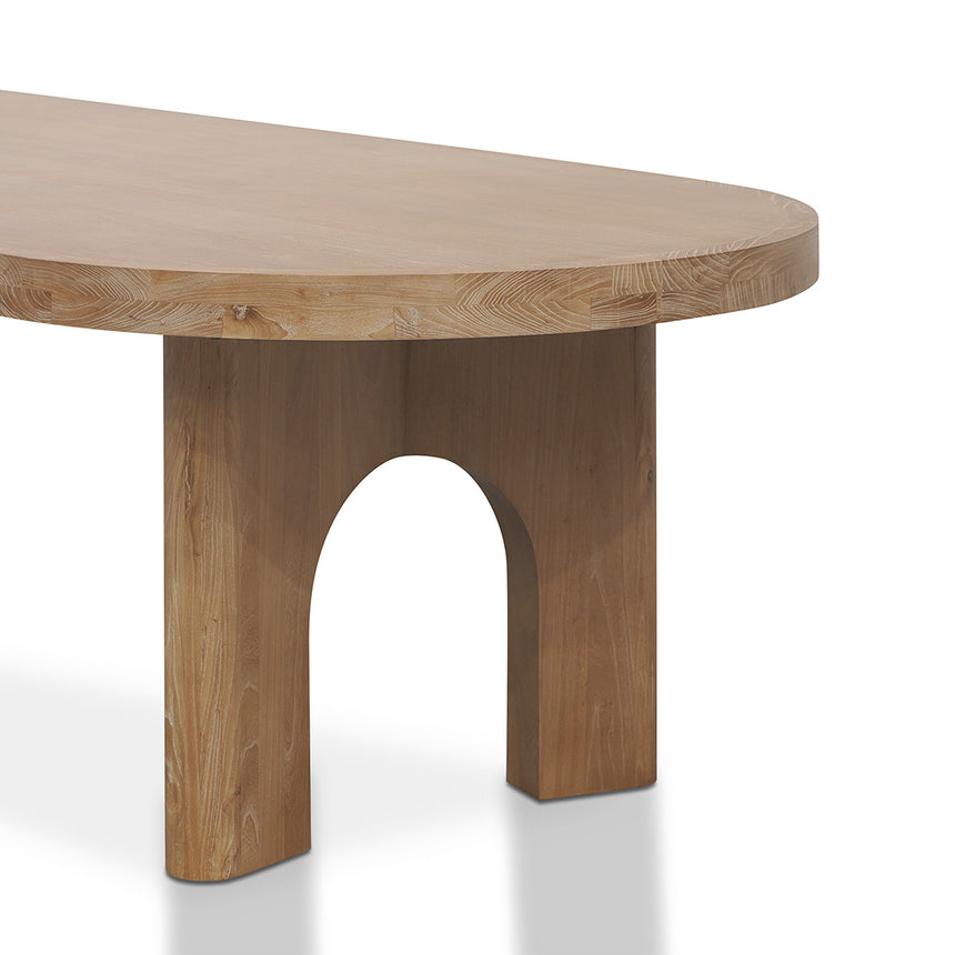 2.8m oval dining table - Natural - View 5