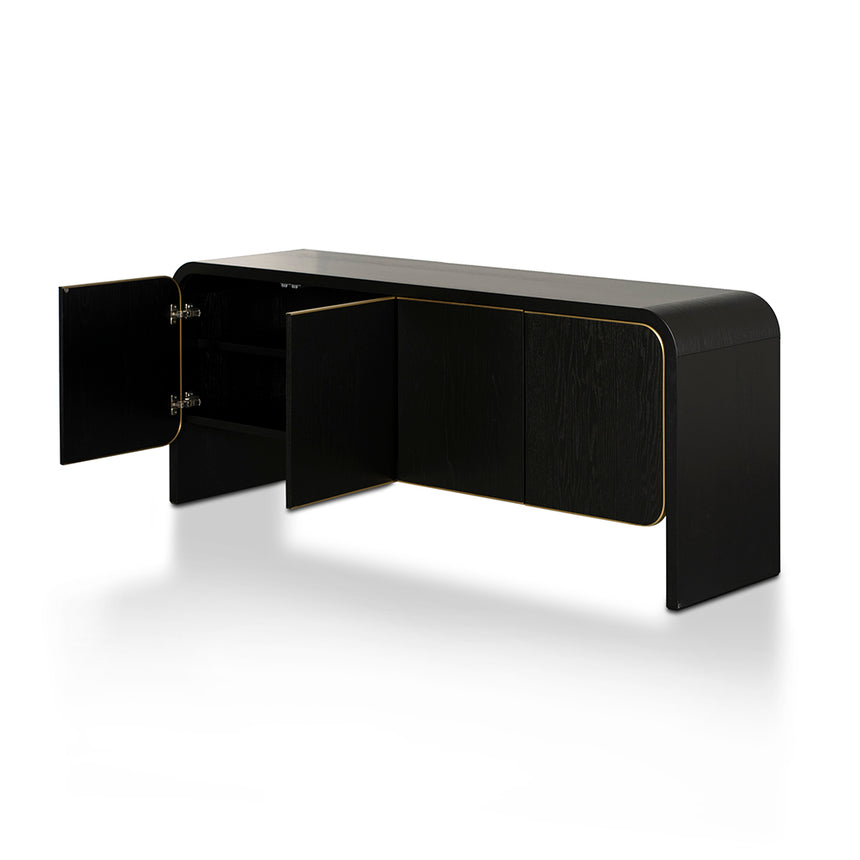 2m Buffet Unit - Textured Espresso Black - View 6