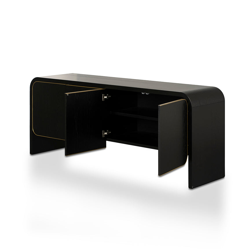 2m Buffet Unit - Textured Espresso Black - View 7