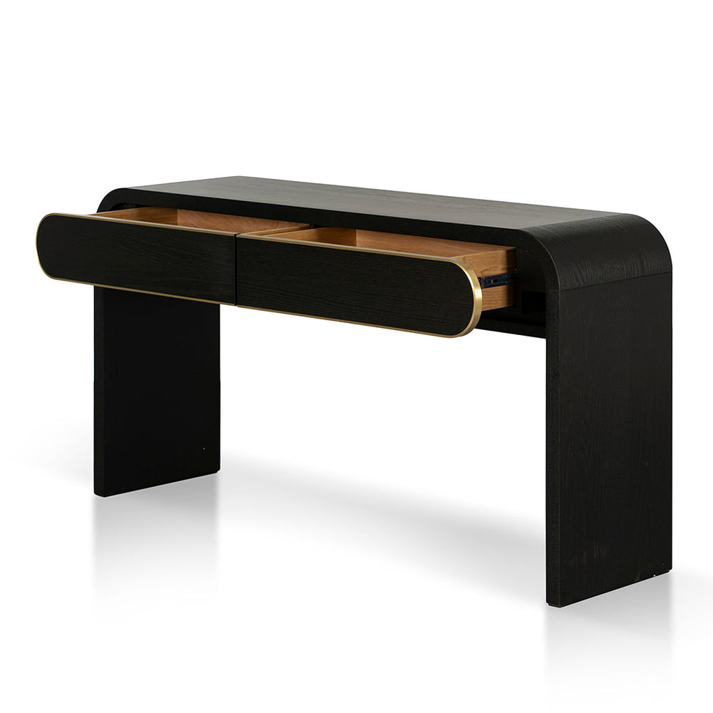 1.5m Console Table - Textured Espresso Black - View 3