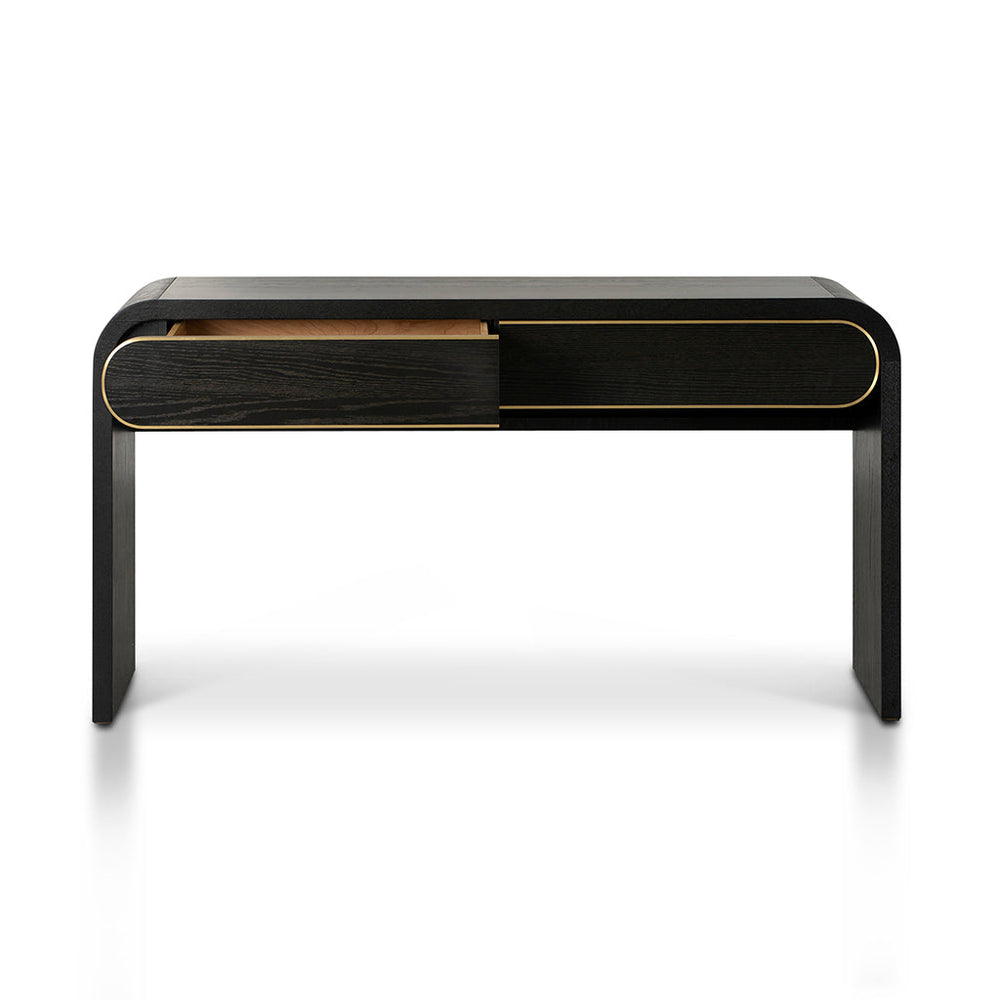 1.5m Console Table - Textured Espresso Black - View 8