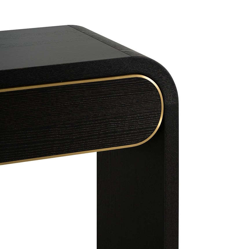 1.5m Console Table - Textured Espresso Black - View 11