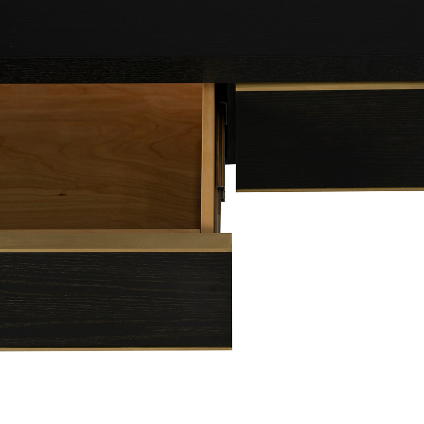 1.5m Console Table - Textured Espresso Black - View 12