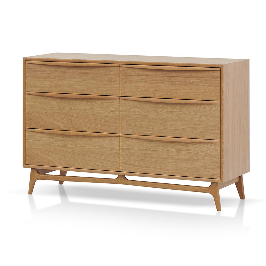 6 Drawer Chest - Natural Oak - View 3