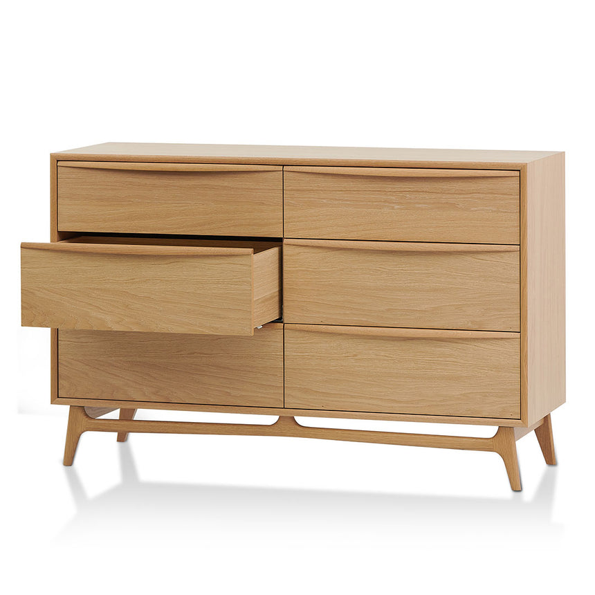 6 Drawer Chest - Natural Oak - View 5