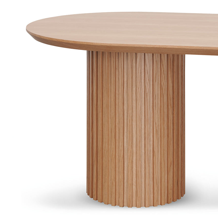 2.5m Wooden Dining Table - Natural - View 8