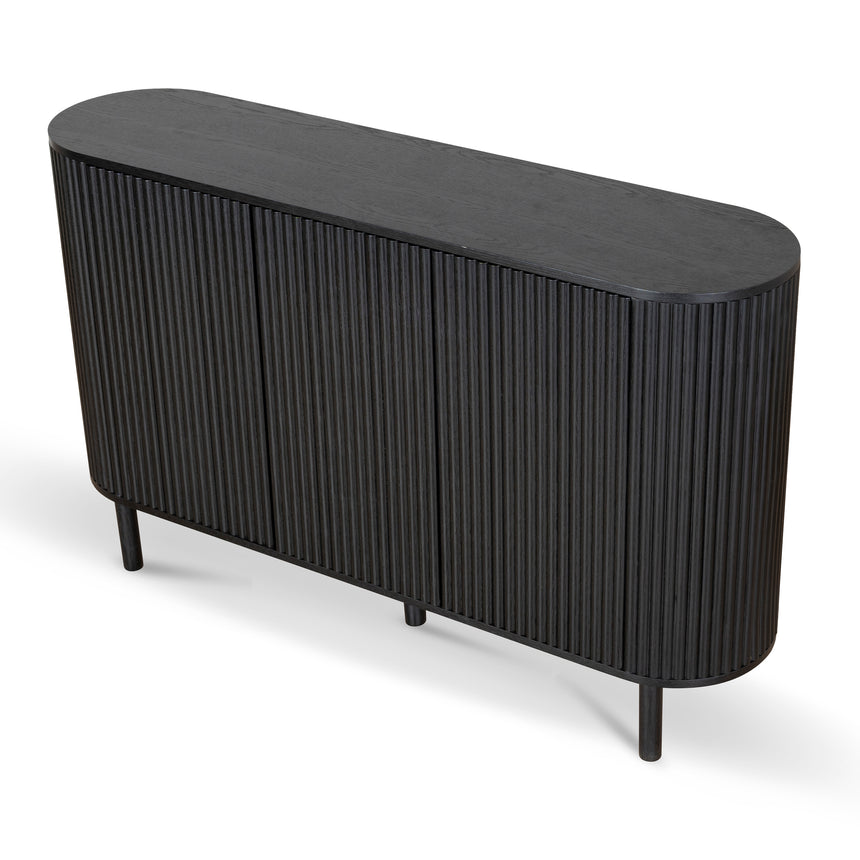 1.6m Sideboard Unit - Full Black - View 3