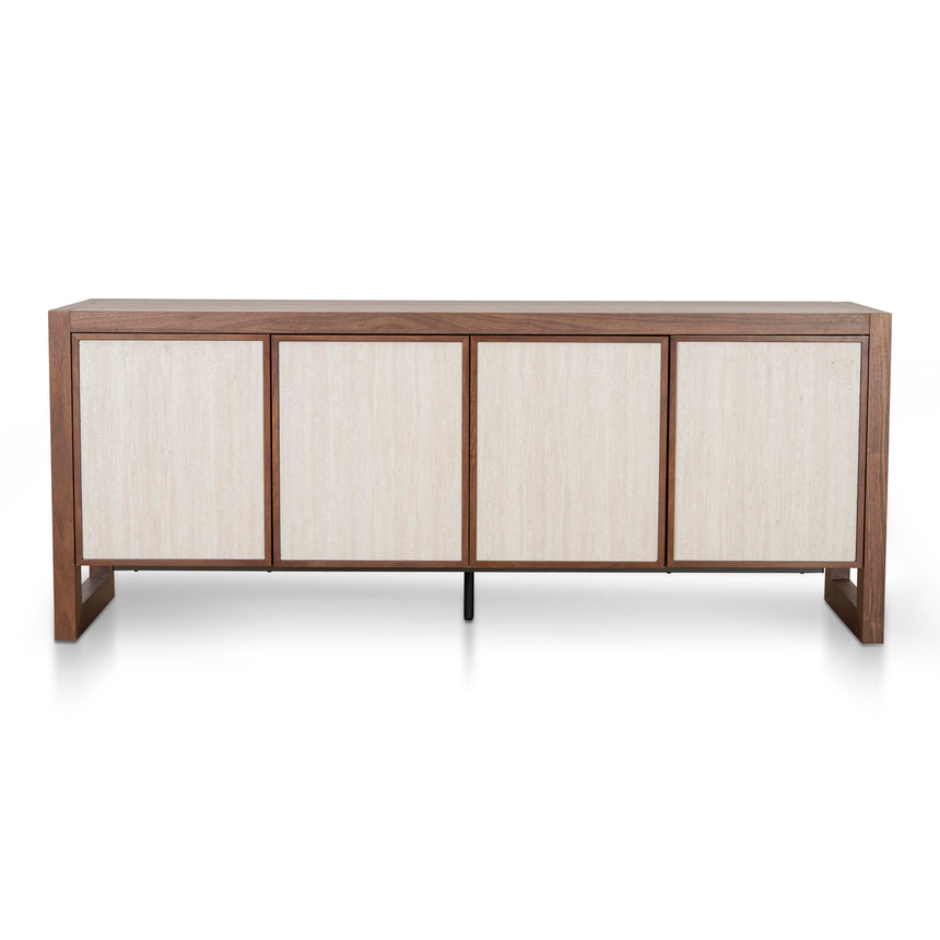 Beige Door Sideboard Unit - Walnut - View 2