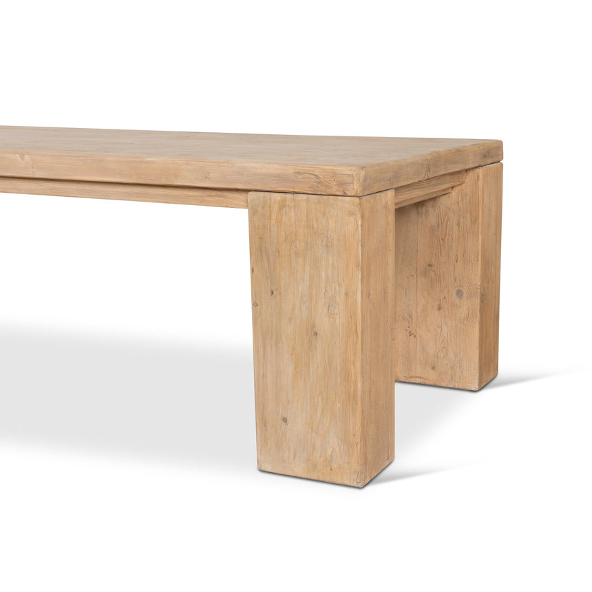 2.44m Elm Dining Table - Natural - View 5