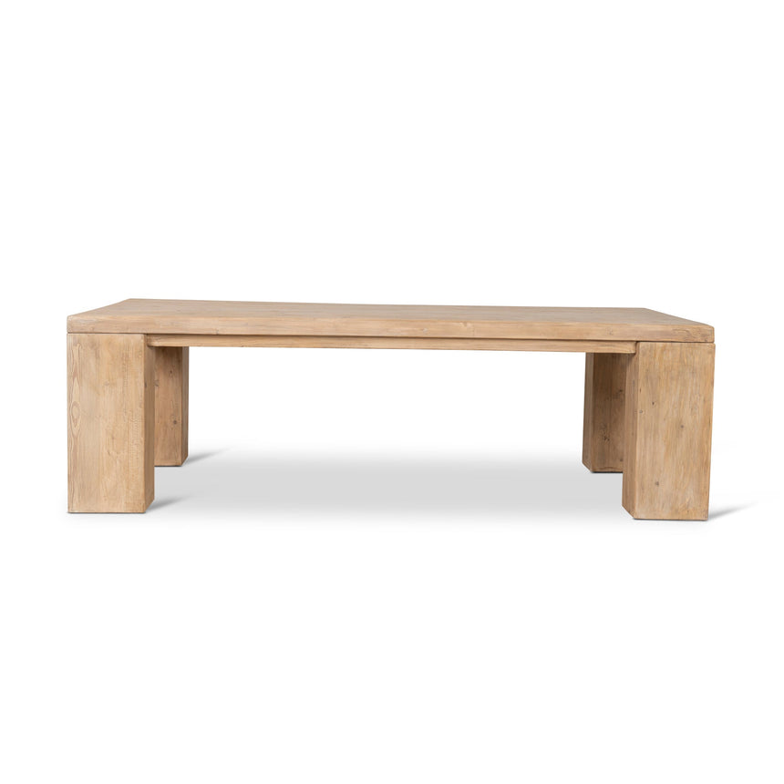 3m Elm Dining Table - Natural - View 2