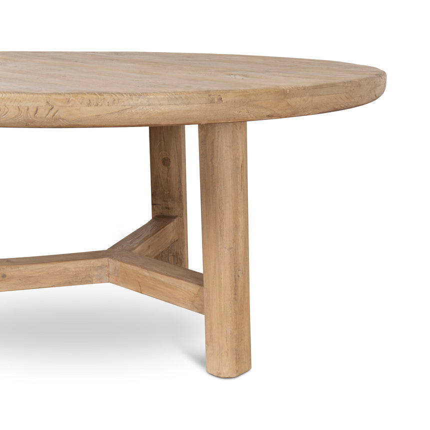 1.52m Elm Round Dining Table - Natural - View 5