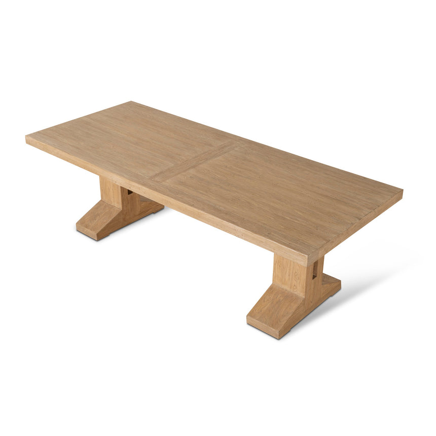 3m Elm Dining Table - Natural - View 3