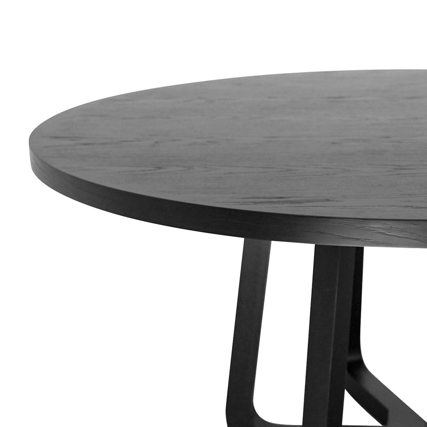 1.5m Round Dining Table - Full Black - View 7