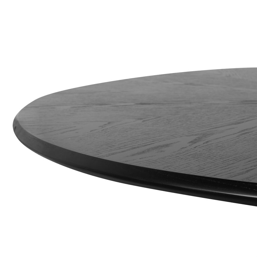 1.2m Round Dining Table - Full Black - View 2