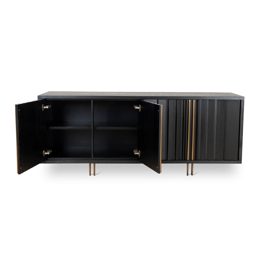 2m Buffet Unit - Textured Espresso Black - View 4