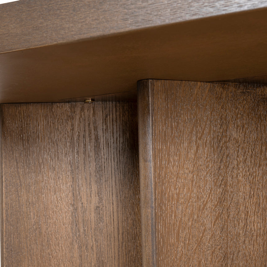 2.4m Pill Shape Dining Table - Caramel Oak - View 12