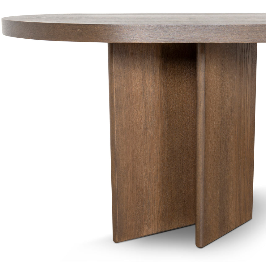 2.4m Pill Shape Dining Table - Caramel Oak - View 5