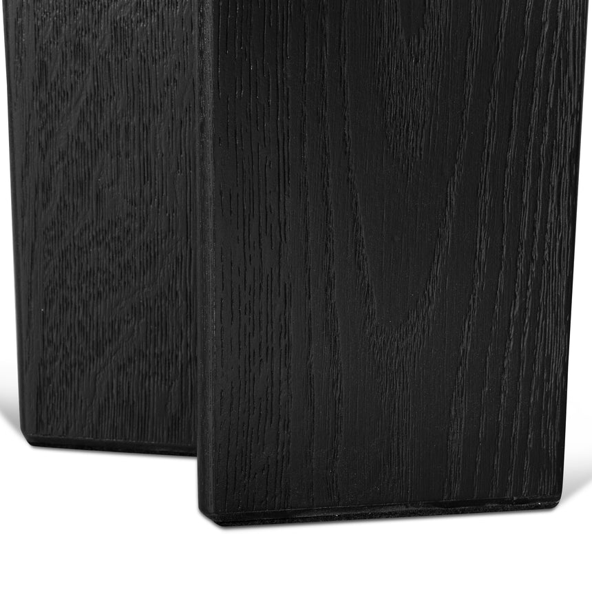 1.3m Pill Shape Console Table - Textured Espresso Black - View 12