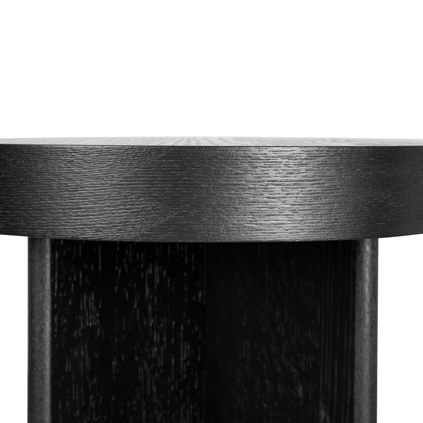 1.3m Pill Shape Console Table - Textured Espresso Black - View 15