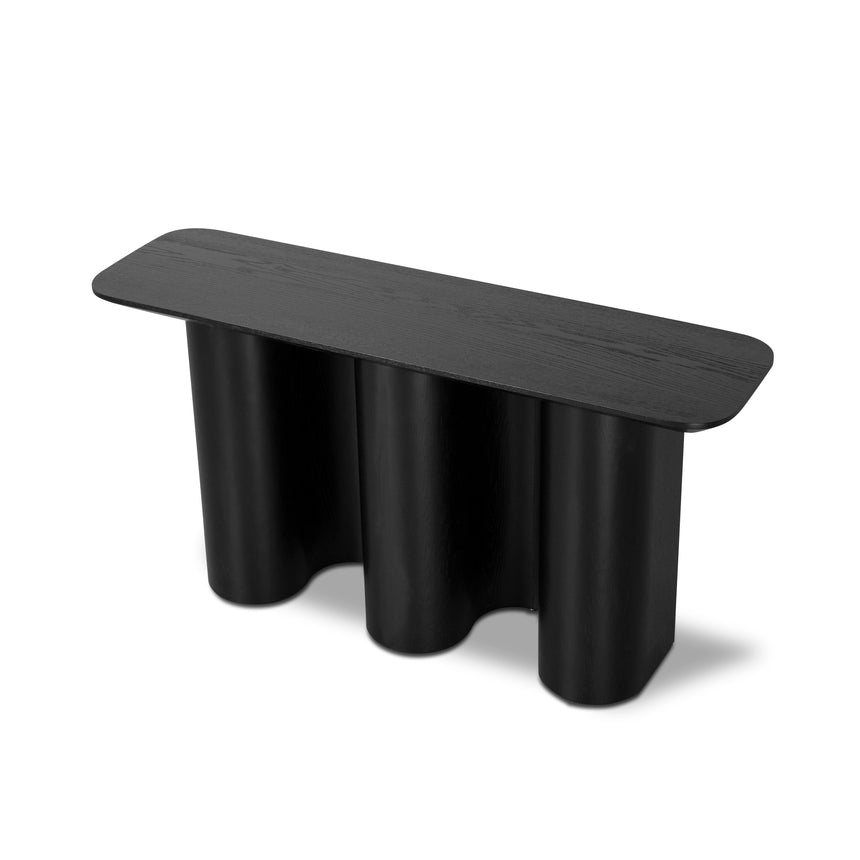 1.5m Console Table - Textured Espresso Black - View 4