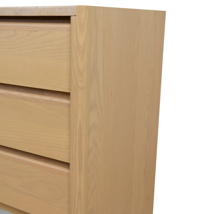 160m Travertine Chest of Drawers - Creme Ash - View 12