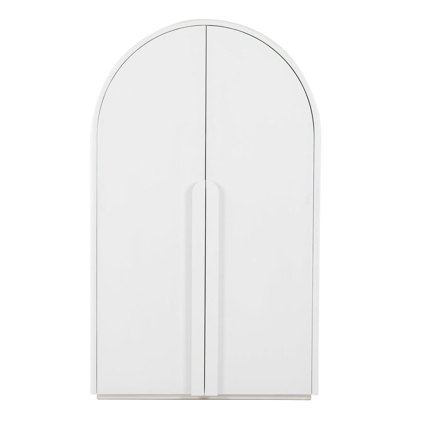 Ash Curve Cabinet - White - View 2