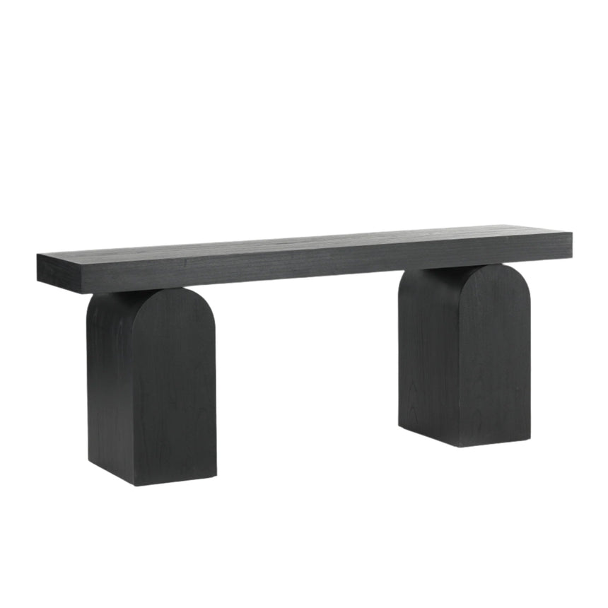 1.9m New Elm Console Table - Full Black