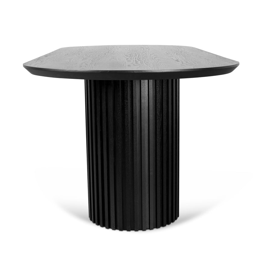 2.5m Wooden Dining Table - Black - View 4