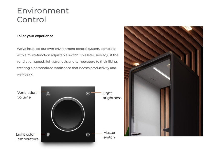 Evolve Medium Office Pod - White By Humble Office - View 3