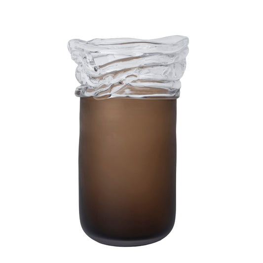 Wave Brown Bottom Vase | Brown | Myka Home