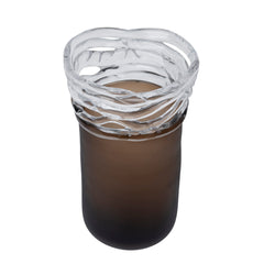 Wave Brown Bottom Vase | Brown | Myka Home