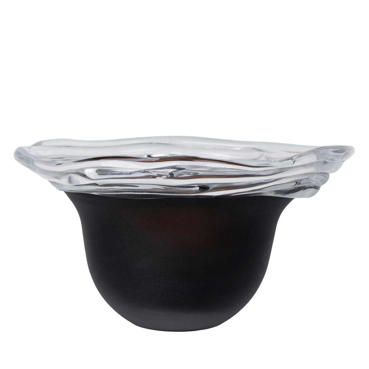 Stacked Wave Brown Bottom Bowl | Brown | Myka Home