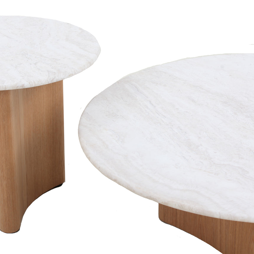 Nested Travertine Coffee Table - Natural - View 6