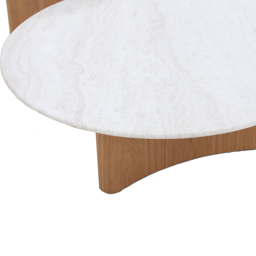 Nested Travertine Coffee Table - Natural - View 7