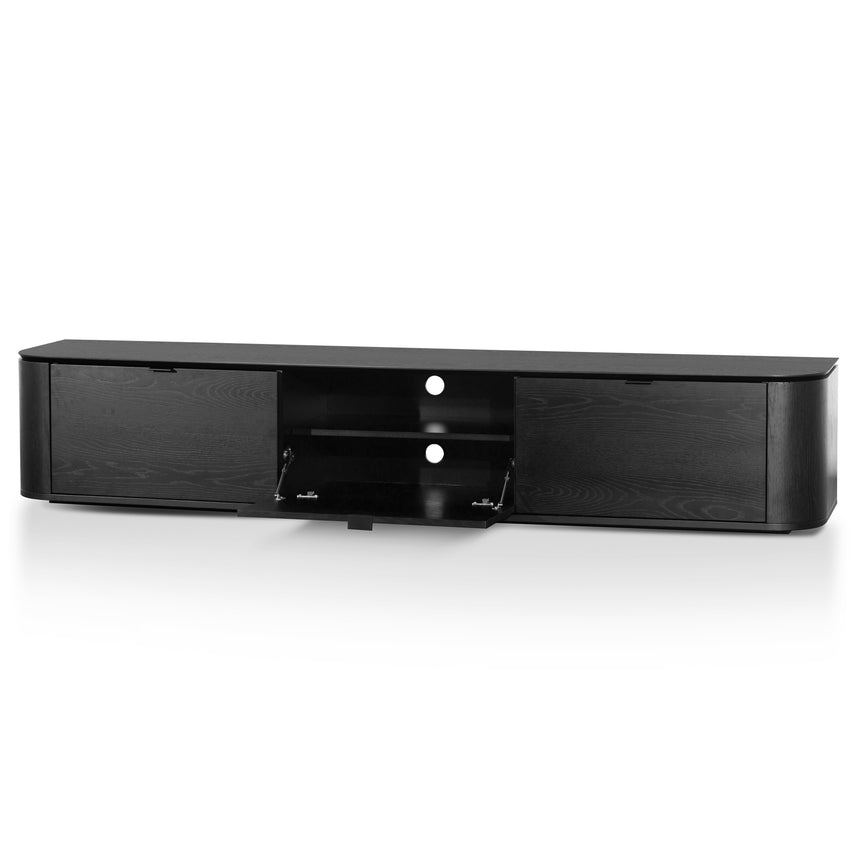 2.4m TV Entertainment Unit | Black Oak | Myka Home - View 4